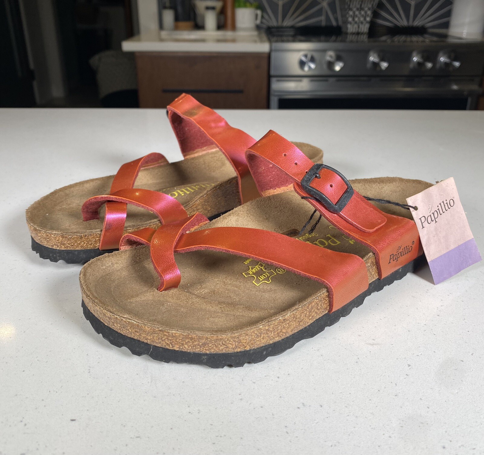 Birkenstock Papillio Mayari Metallic Pink Slide Sandals US 5 EU 36 Regular Width