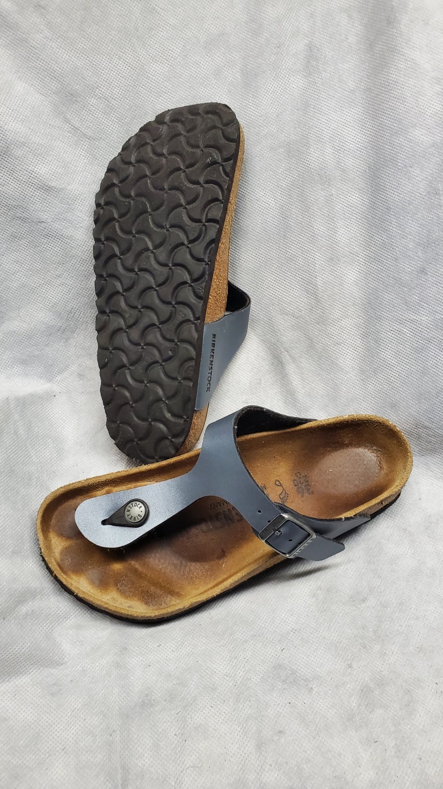 Birkenstock Gizeh Womens Shoes Size 36 US 5 Gray Birko-flor Thongs Flats Sandals