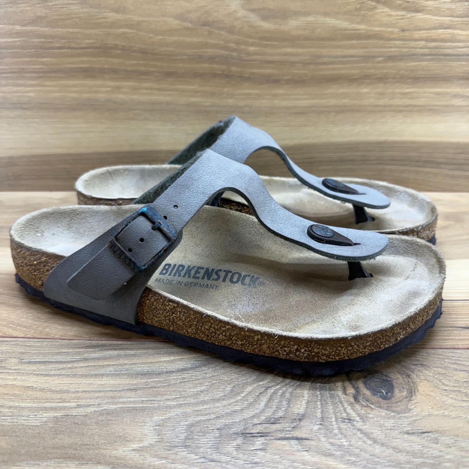 Birkenstock Gizeh Sandals Size 7 W EU 38 Light Brown Slip On