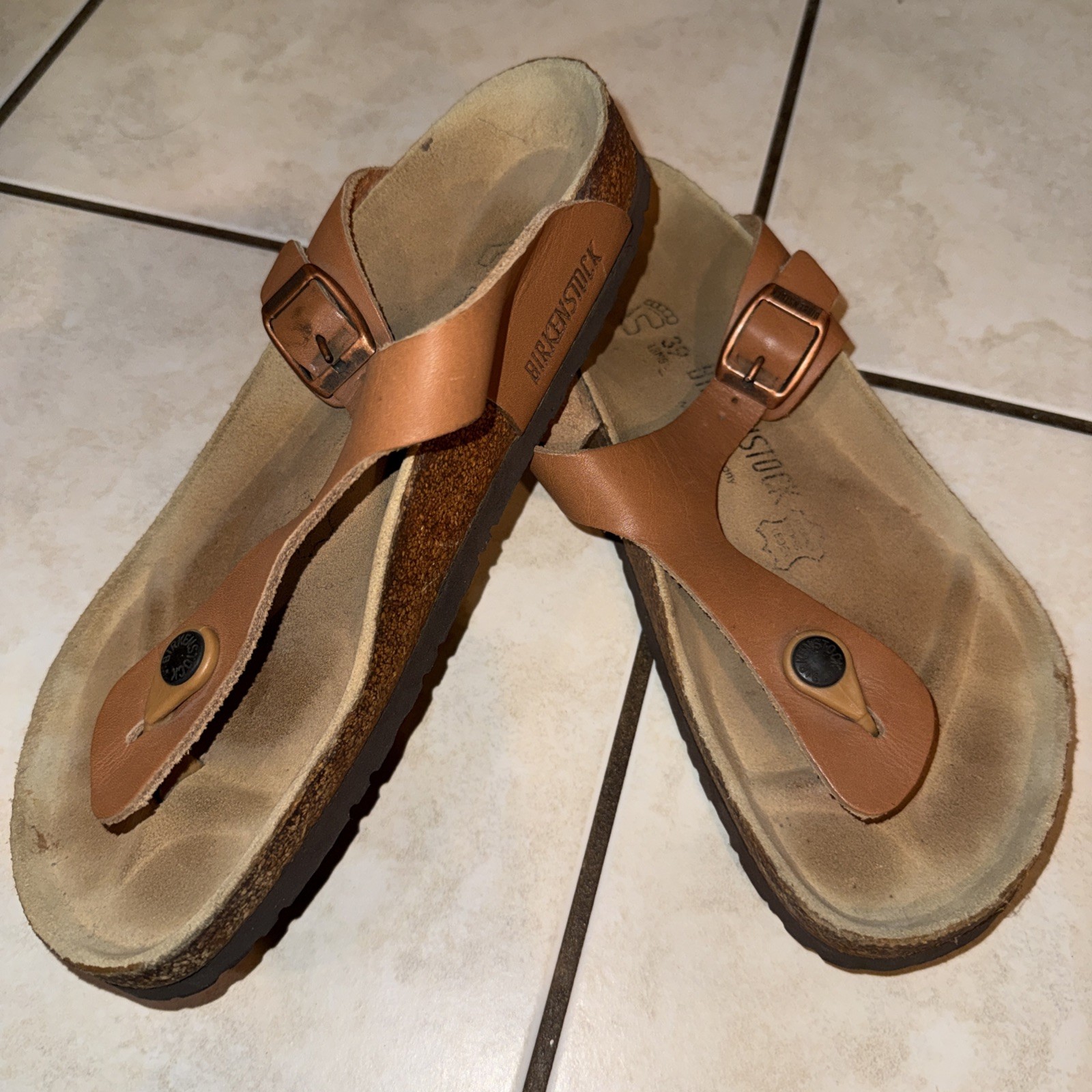 Birkenstock Gizeh Leather Strap Size 39