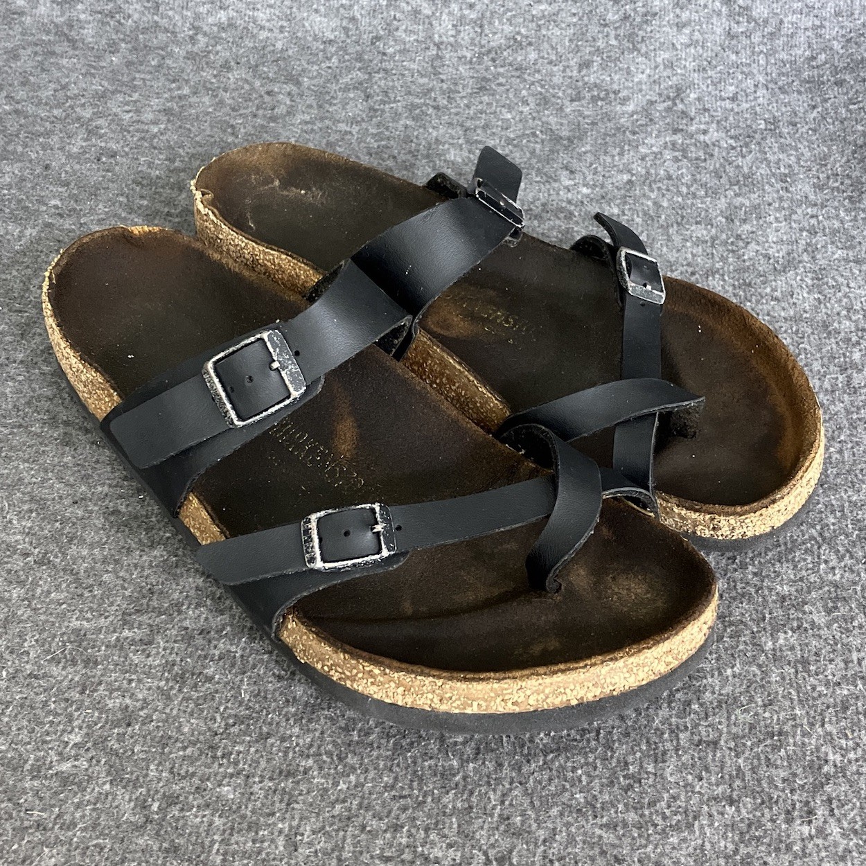 Birkenstock Mayari Sandals Women’s 10 EU 41 Black Matte Birko-Flor Regular Slide
