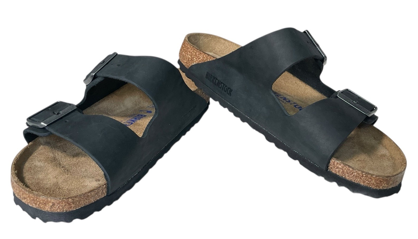 Birkenstock Arizona Soft Footbed Slide Sandal Black size 41 (L 10, M 8) NARROW