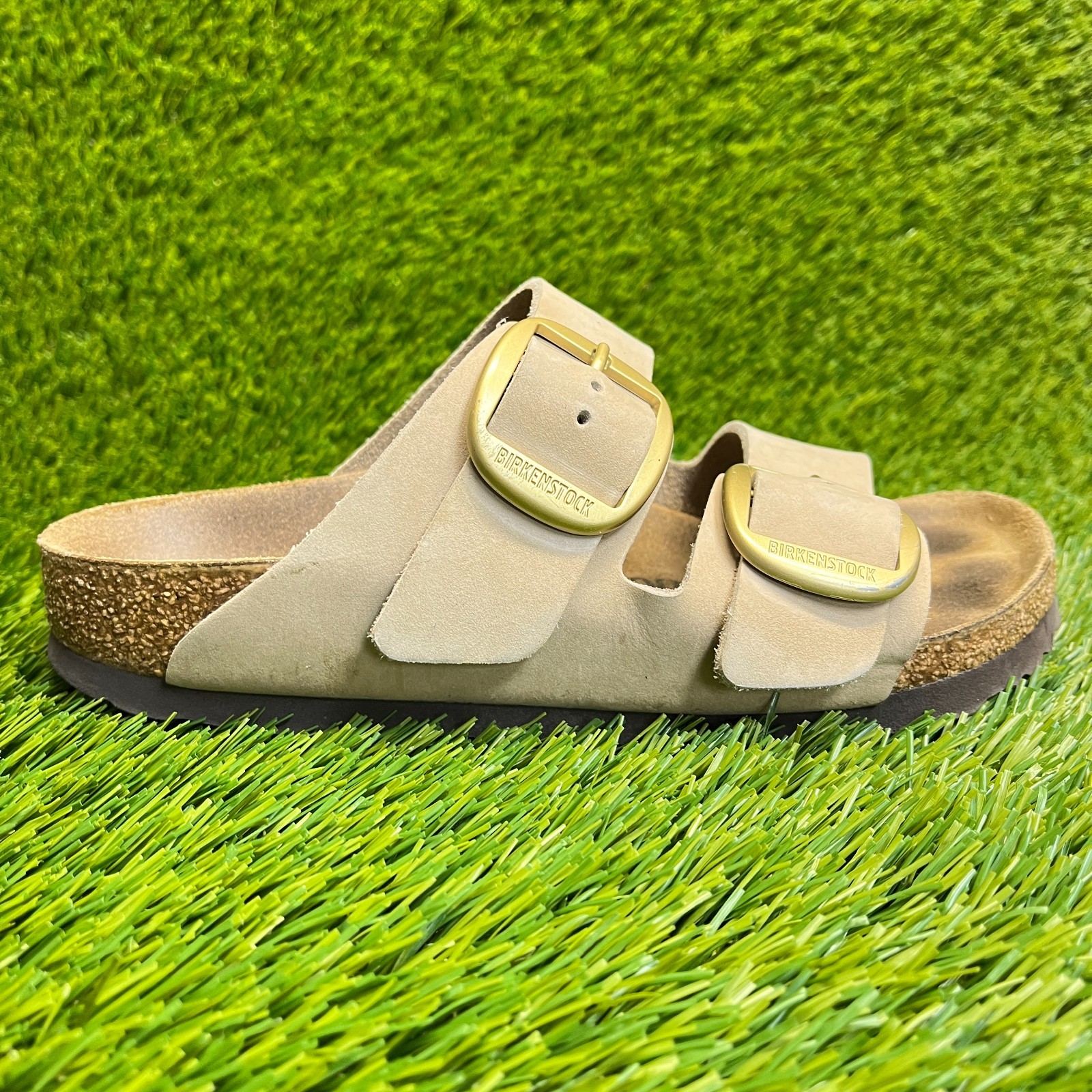 Birkenstock Arizona Big Buckle Womens Size 5 Brown Walking Outdoor Slide Sandals