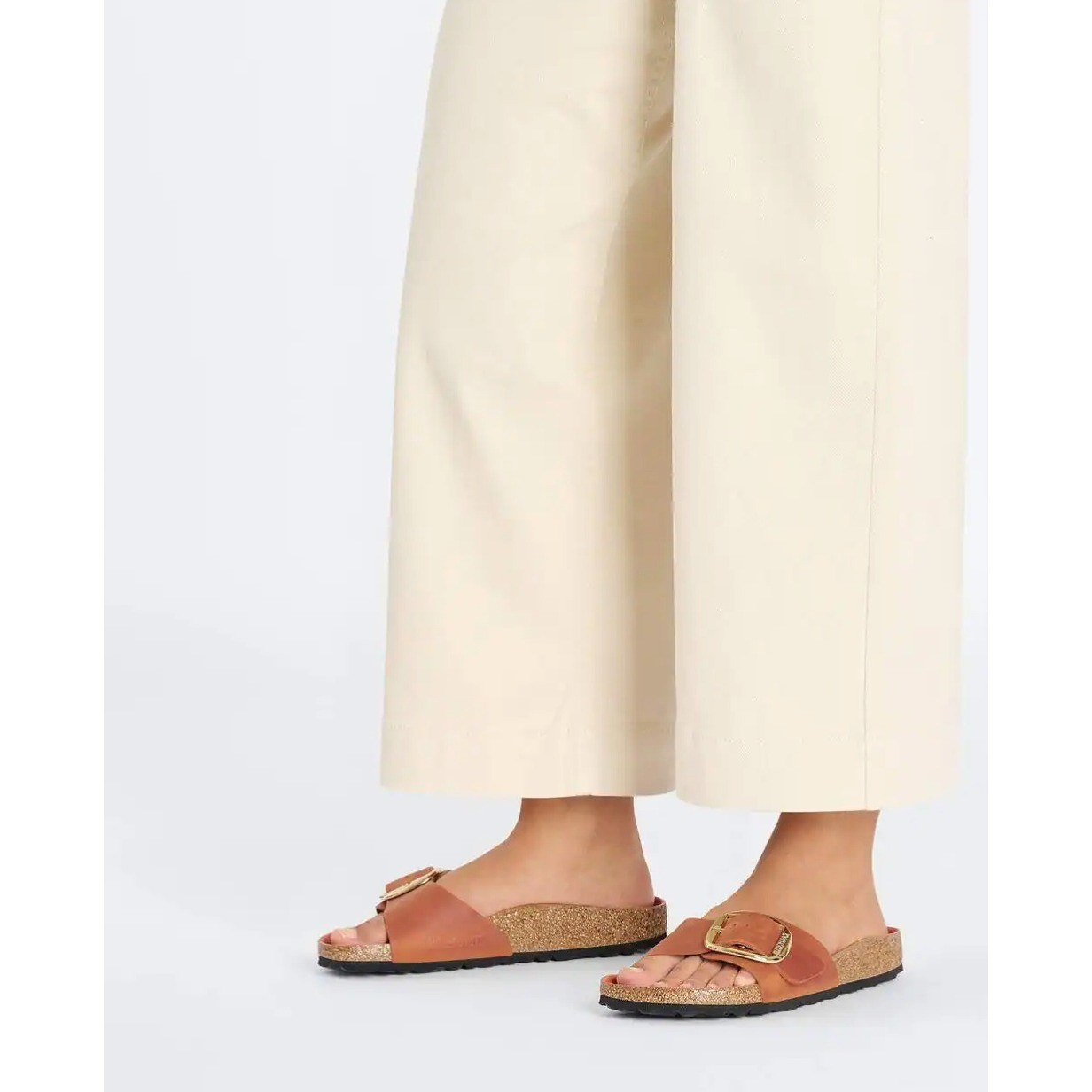 Birkenstock Madrid Big Buckle Burnt Orange Oiled Leather Sandals EU42 W11 M9 NIB