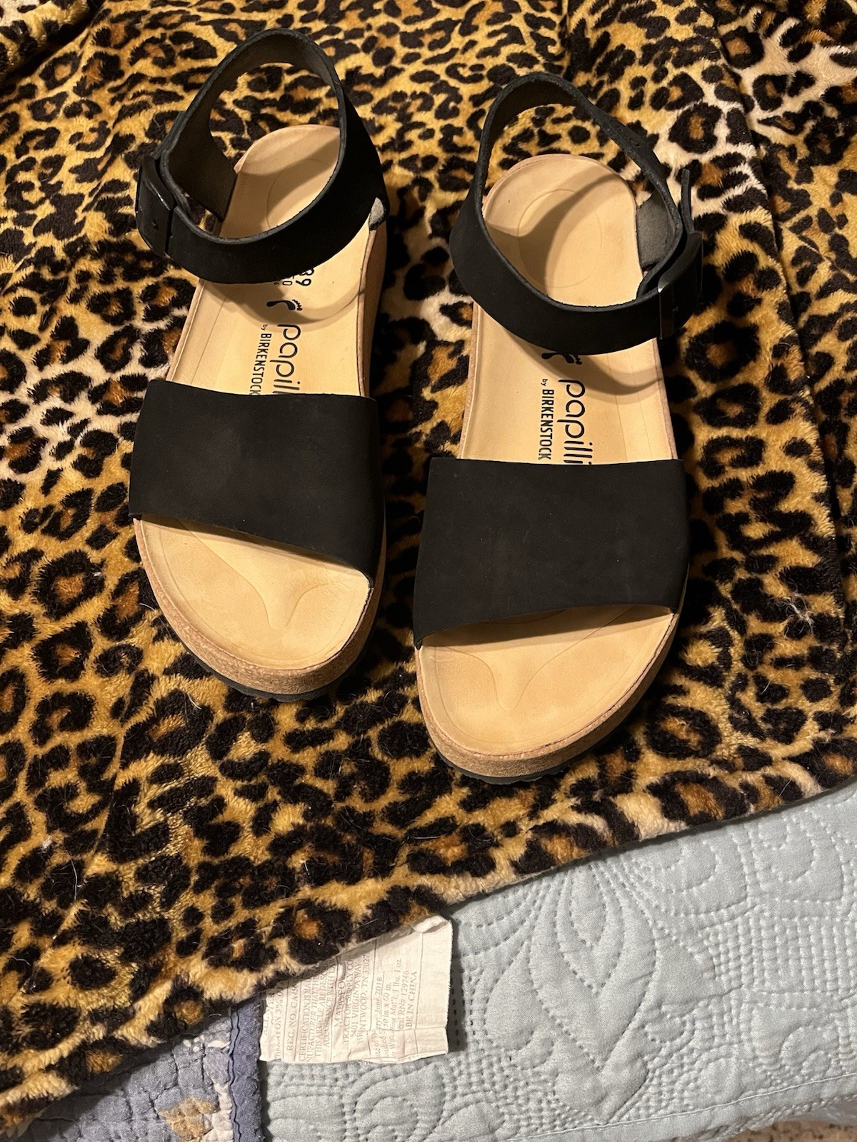 Birkenstock Papillio Women’s Sandal Black Size 39 (8-8.5) New!!