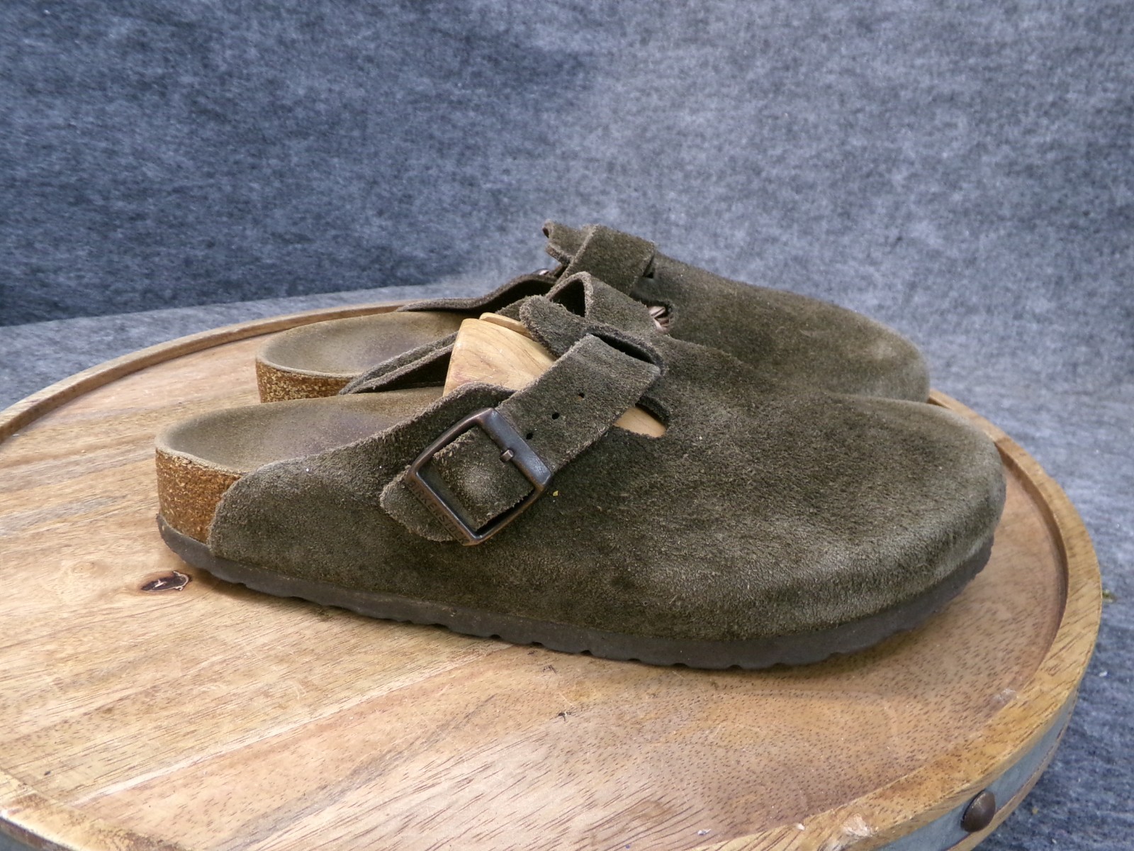 Birkenstock Boston Soft FB Womens Brown Suede Clogs Slip On Size 38 US 7 Reg.