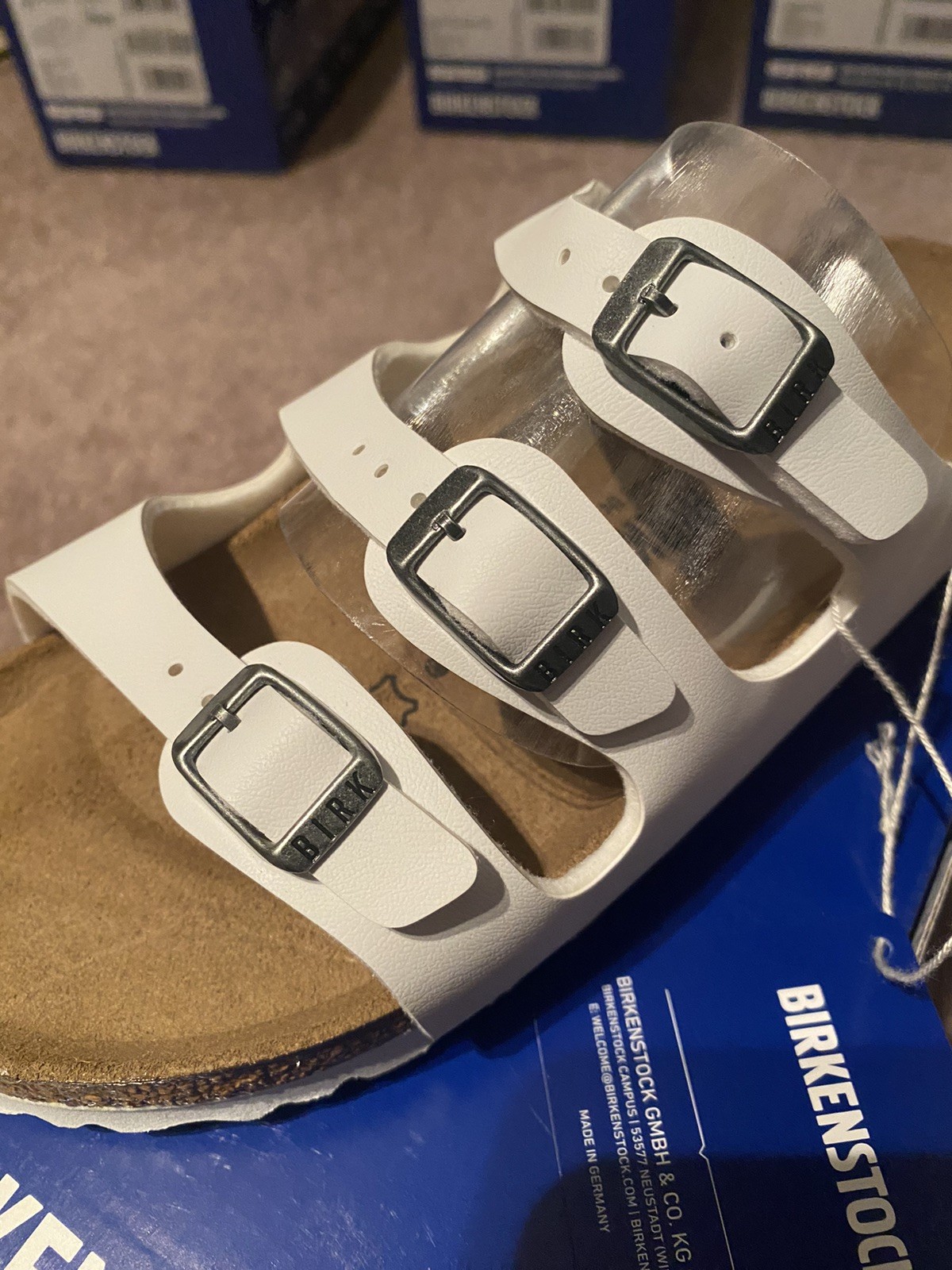 Birkenstock Florida White Size 38 Narrow