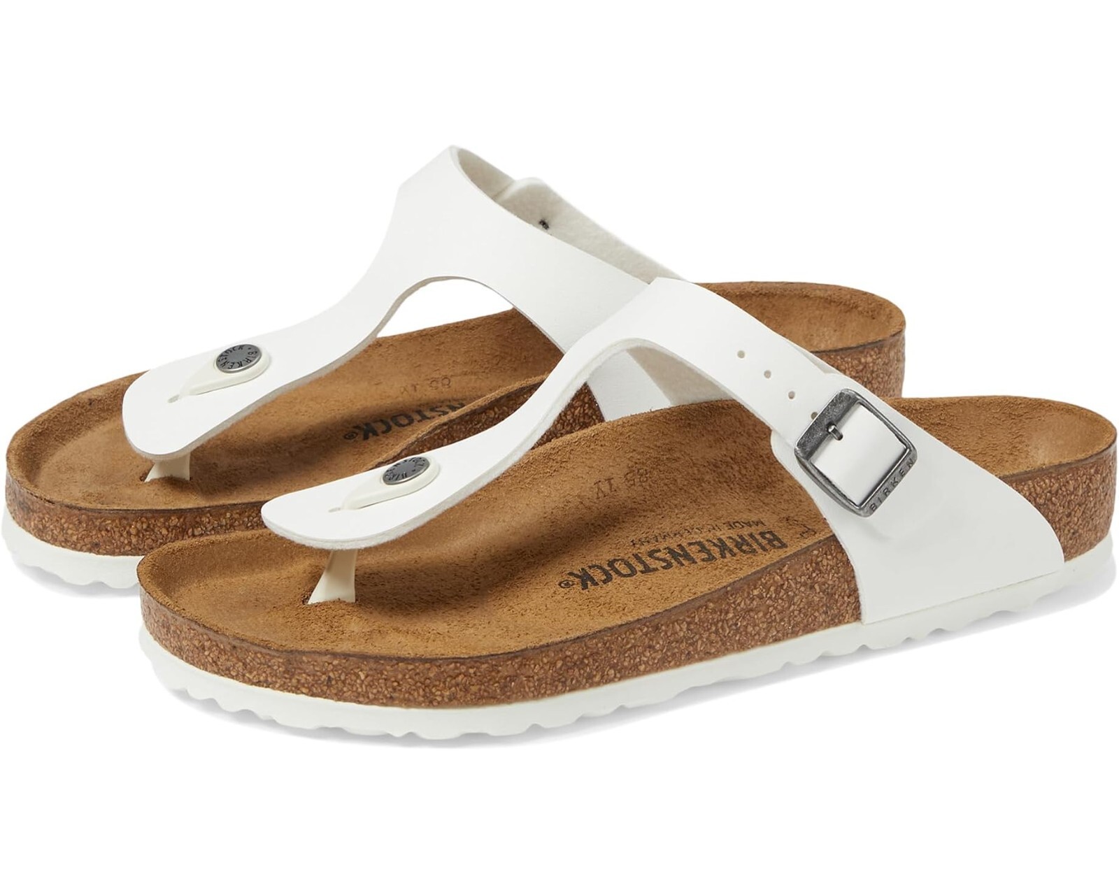 Birkenstock Gizeh Birko Flor White Flip Flop Women’s Z2234* Size 7 M