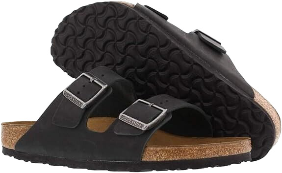 Birkenstock Arizona Narrow Fit SoftFb Leather Black US Women’s 5 EU 36