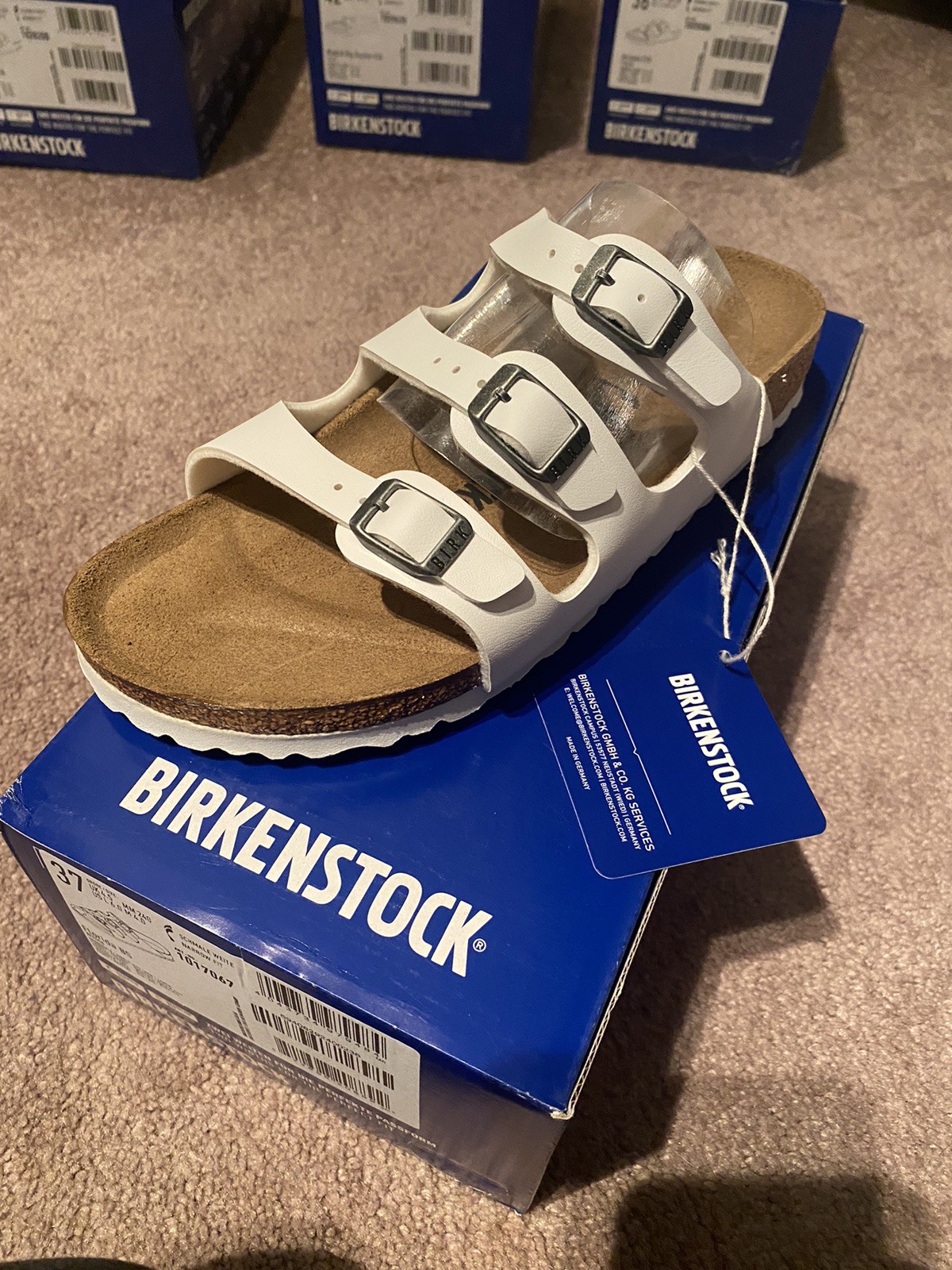 Birkenstock Florida White Size 37 Narrow