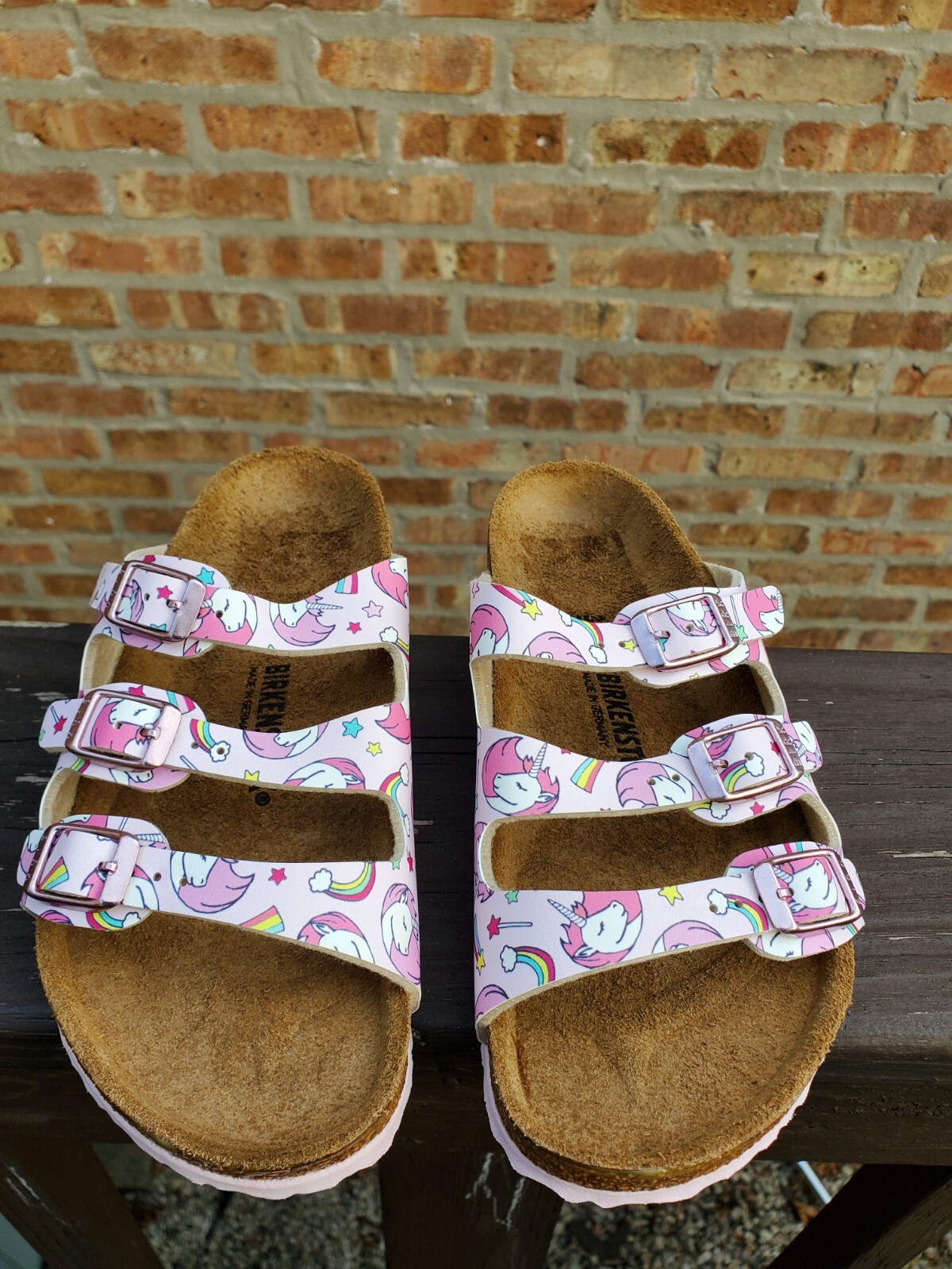 NEW Birkenstock Florida 3 Strap Sandals Unicorn pink 34 US 3
