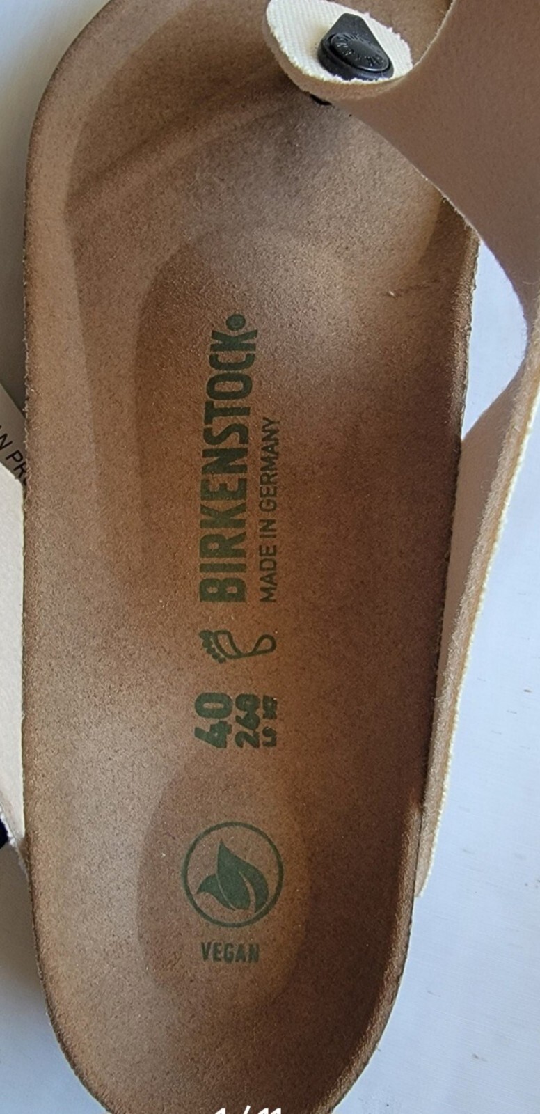 Birkenstock Gizeh Big Buckle Vegan Rivet Logo Eggshell Color Textile Regular…