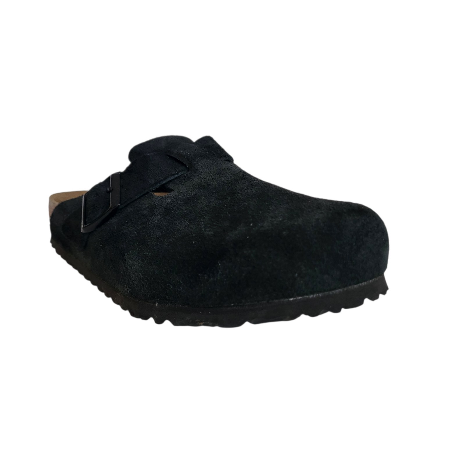 Birkenstock Boston Soft Footbed Clogs in Black Suede Men’s Size 41 EU 8-8.5 US