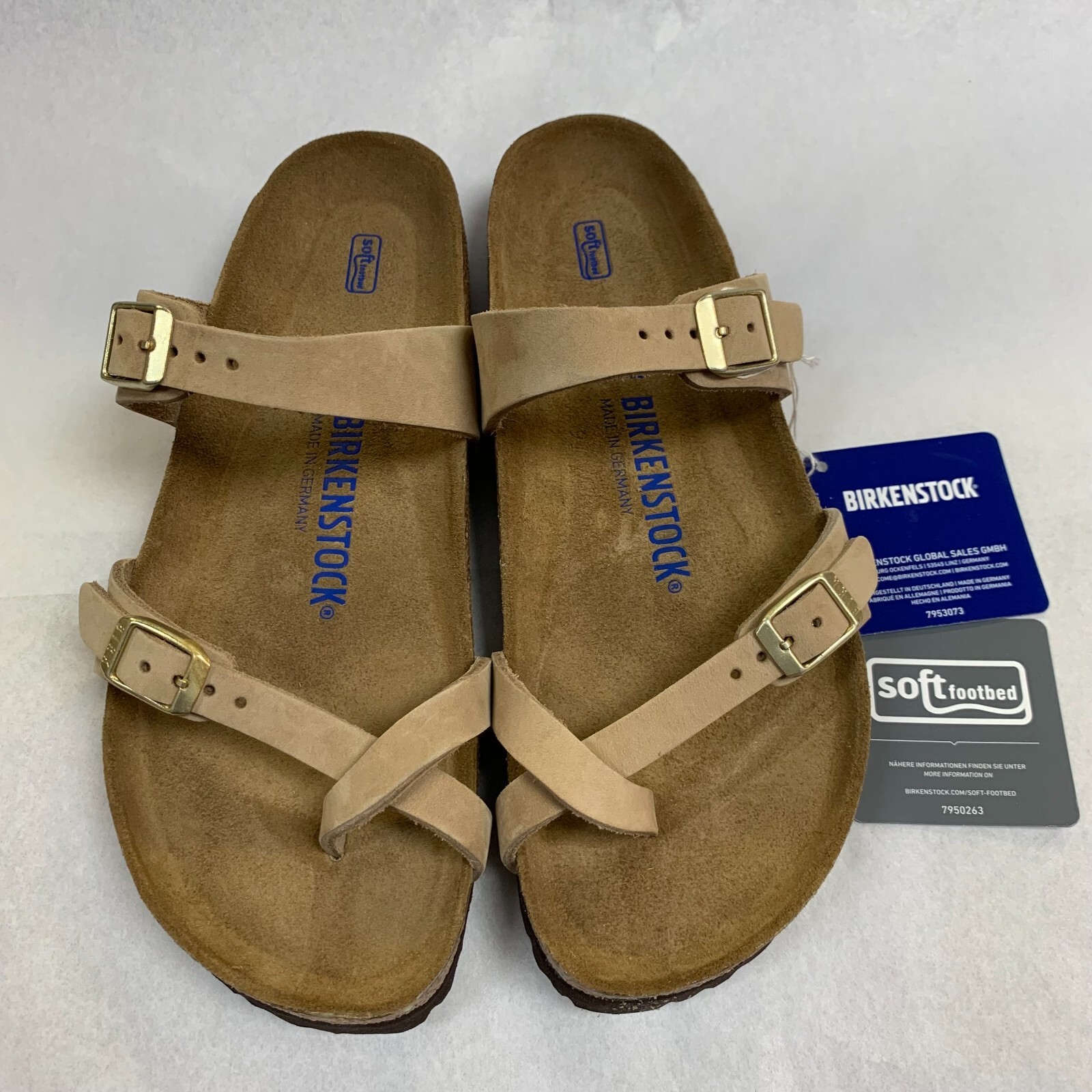 Birkenstock New w/ Box Mayari Sandcastle Nubuck Soft Footbed Narrow Select Size
