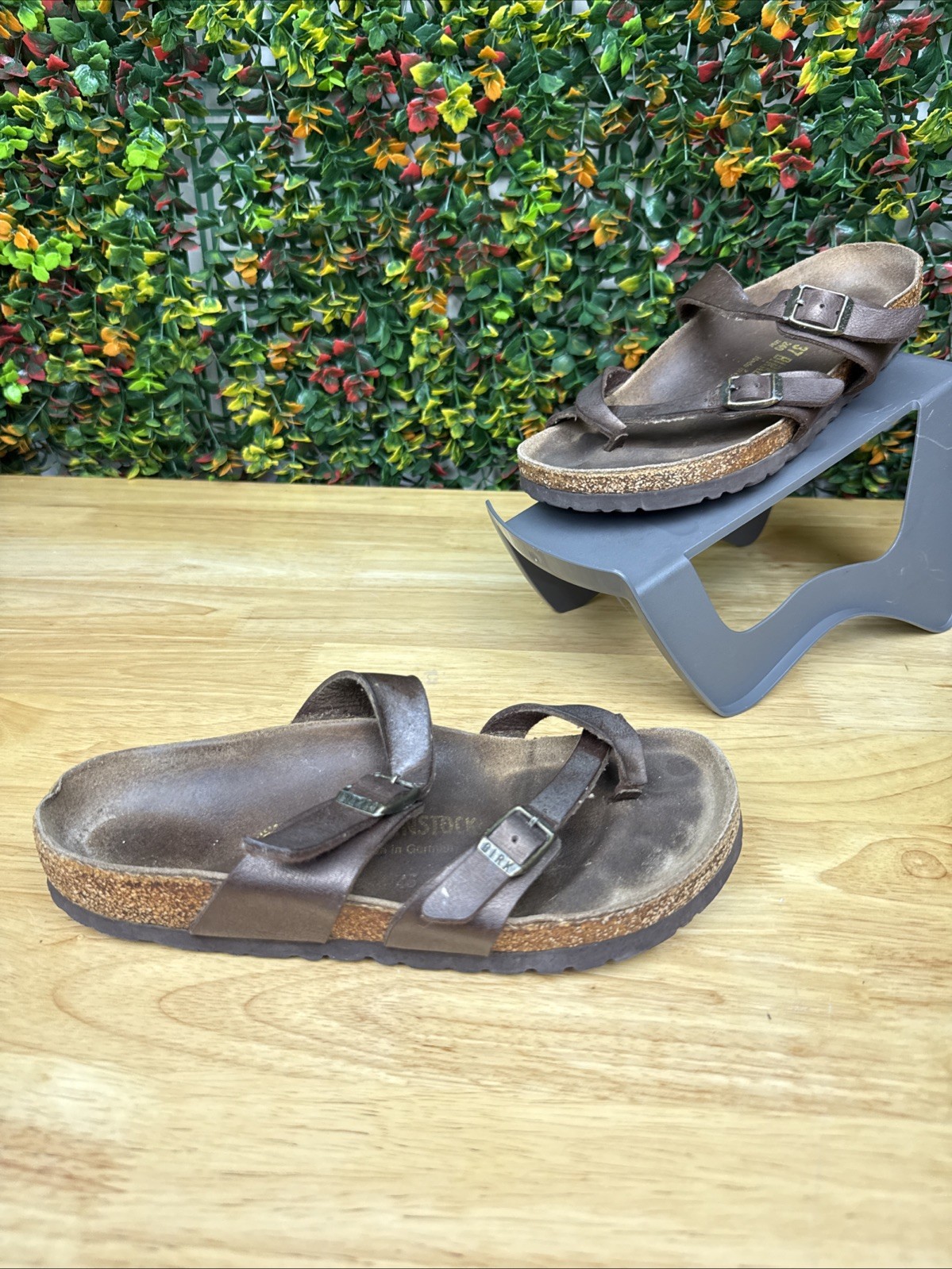 Birkenstock Mayari Birko-flor Toe Loop Sandals Shoes Brown Women’s 6 6.5 EU 37