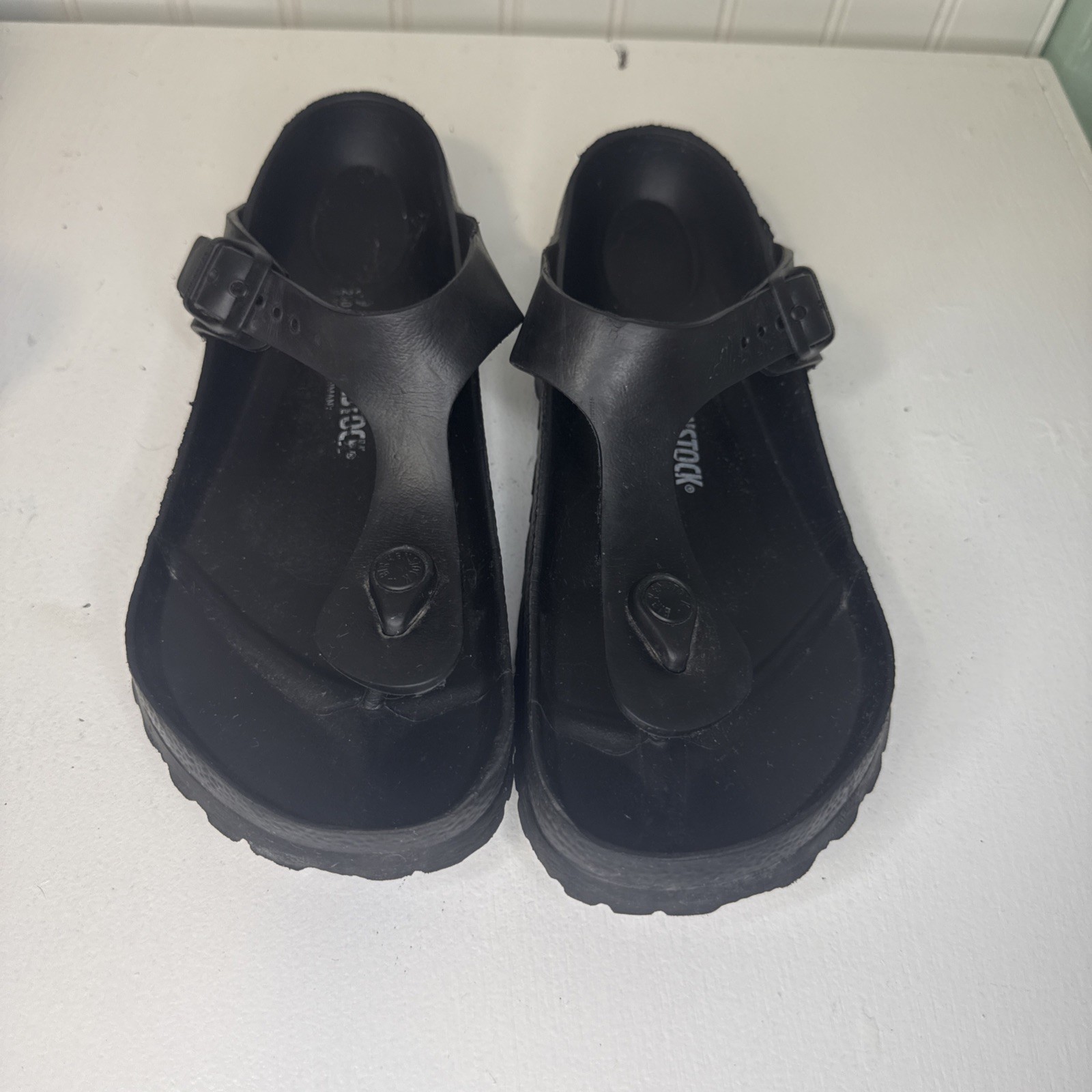 Birkenstock Gizeh EVA Womens Sz 39(9) Waterproof Slip On Slide Sandals Black EUC