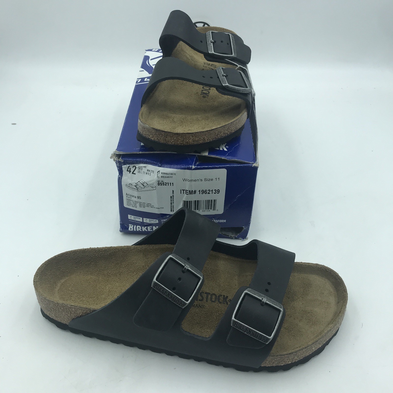 Birkenstock Arizona Leather Flat Women’s Sandals – Black