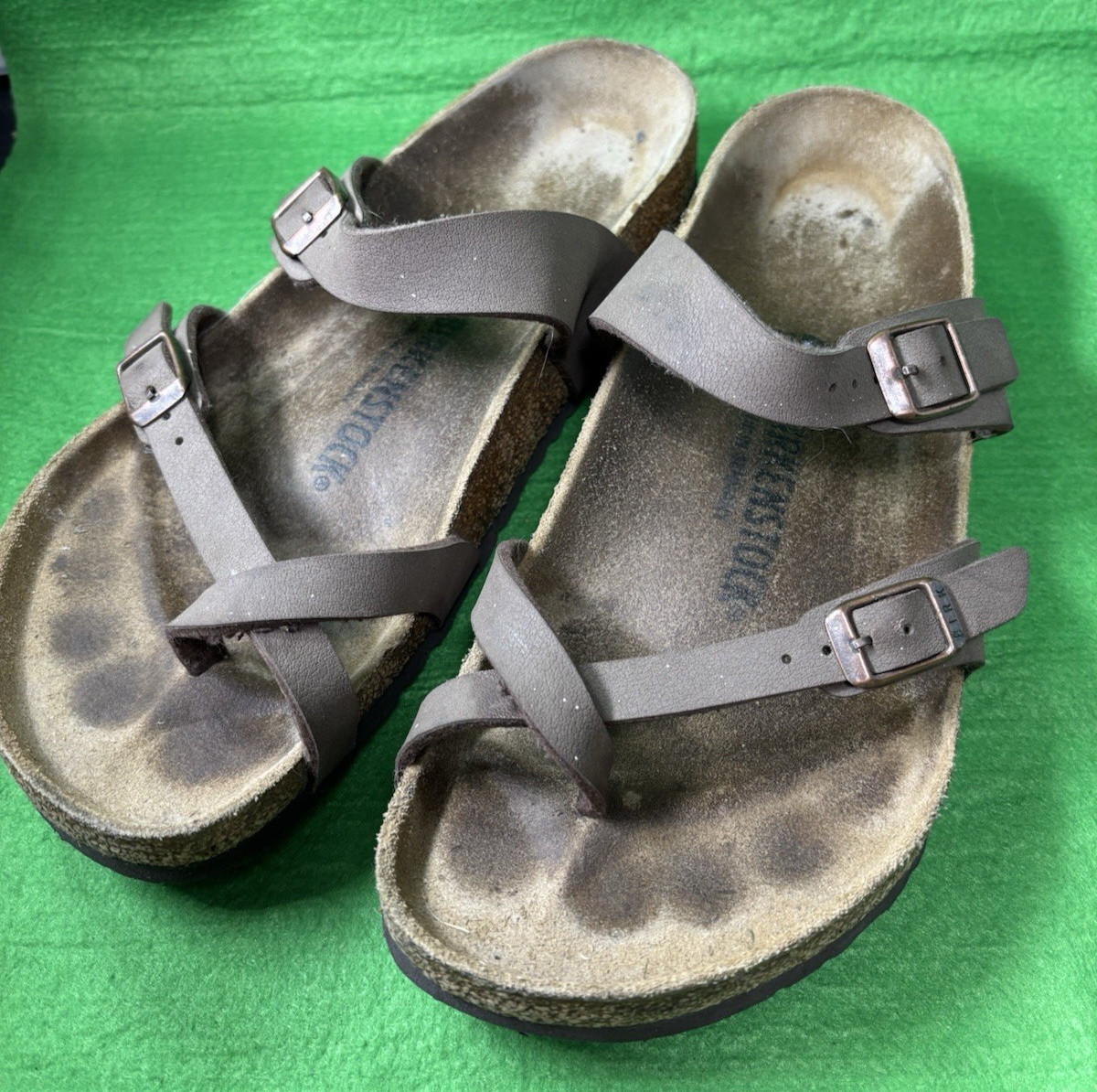 Birkis Birkenstock Mayari Strappy Sandals Brown Sz 40 Womens 9