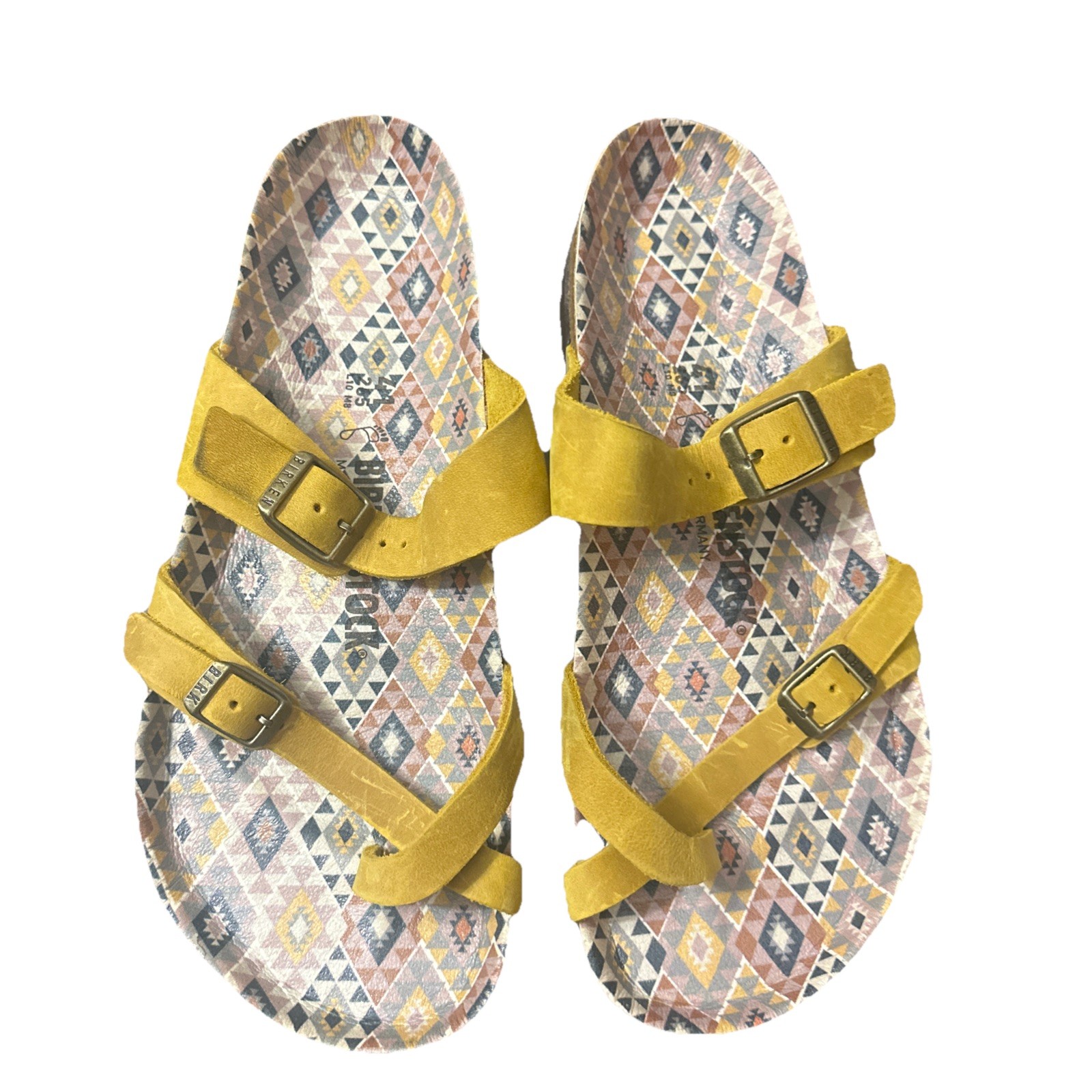 Birkenstock New Mayari Ethno Ochre Oiled Leather Printed Footbed W10 M8