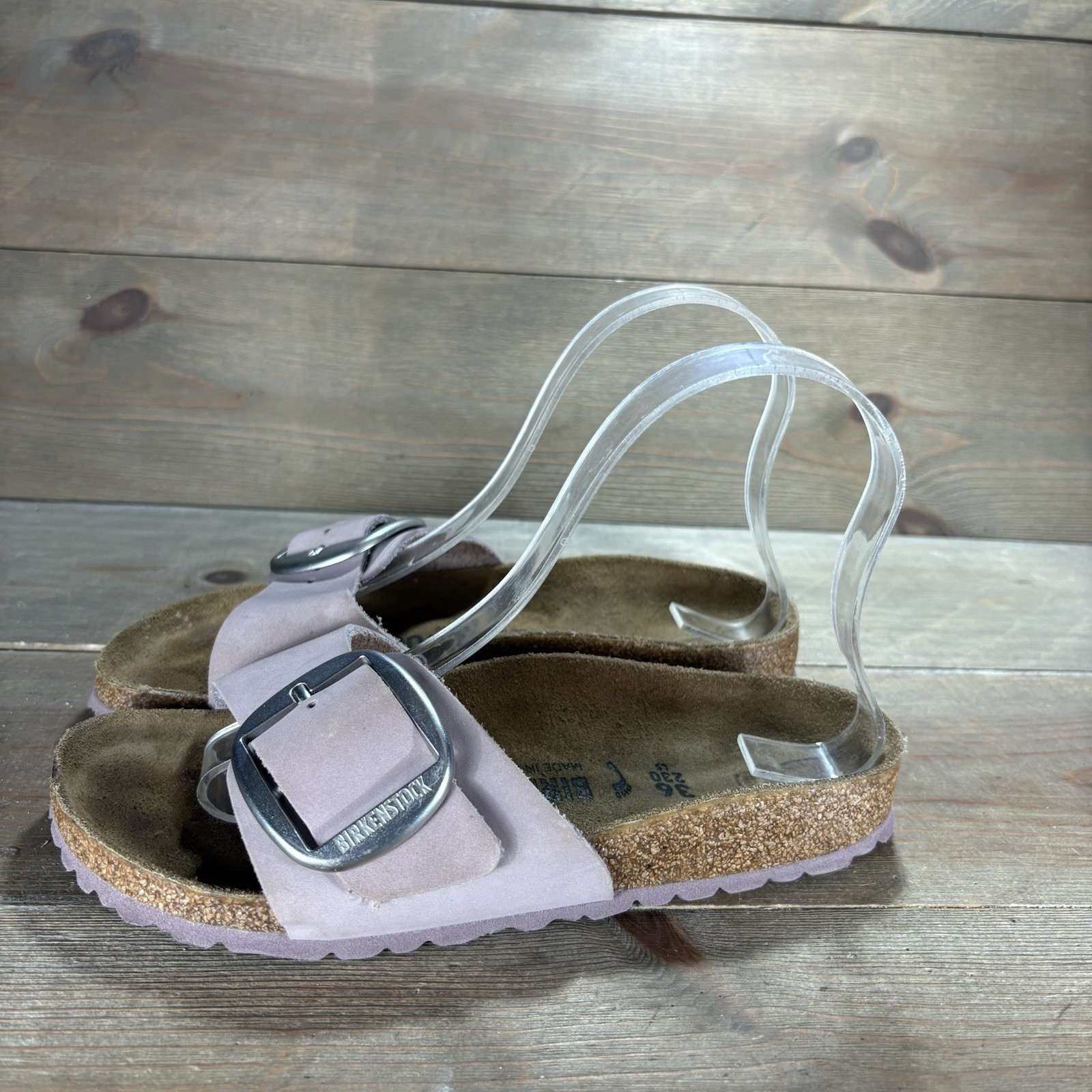 birkenstock madrid big buckle womens size 5 shoes purple comfort sandals