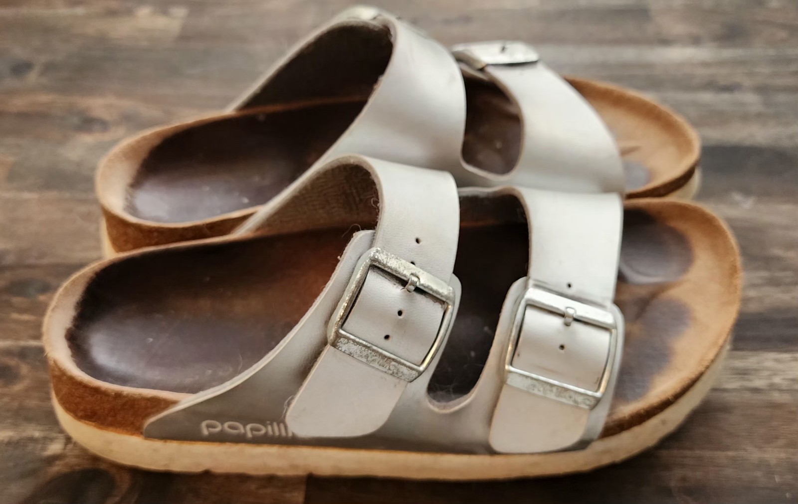 Birkenstock Papillio Sz 40 / US 9.5 Silver Platform Sandals