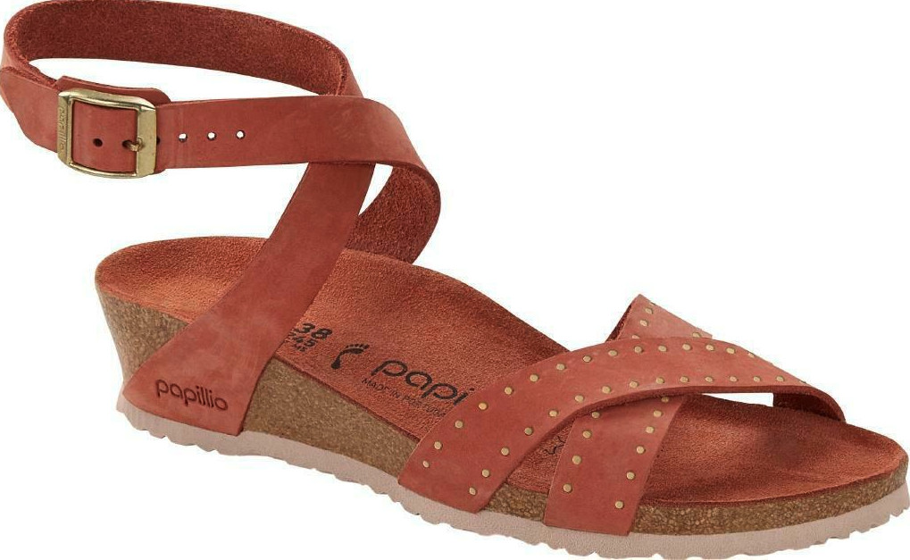 Birkenstock Papillio Lola Earth Red Rivets LEATHER Narrow 1015916  US 6  EU 37