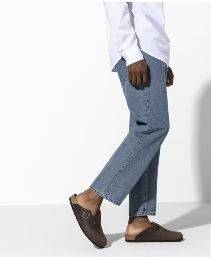 Birkenstock Boston Bs Color Habana Waxy Leather Regular Wide