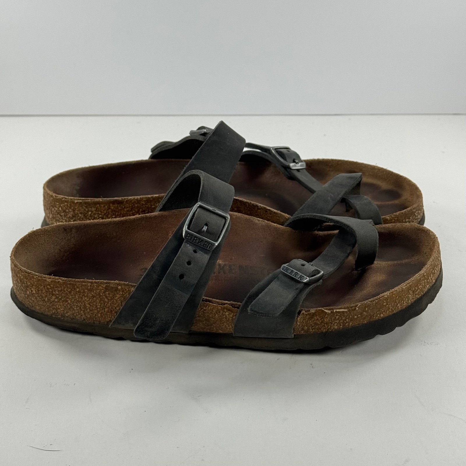 Birkenstock Mayari Black Birko-Flor Toe Loop Sandals Womens 36 L5 M3