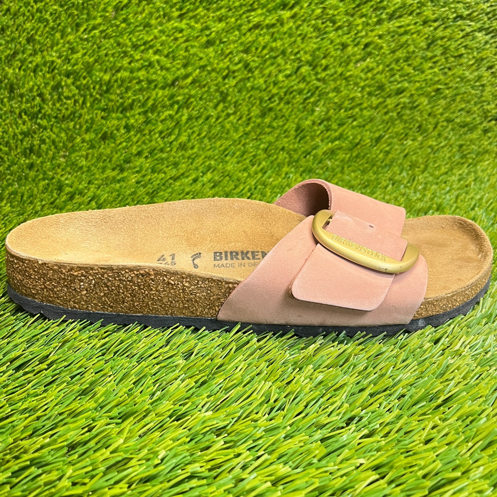 Birkenstock Madrid Big Buckle Mens Size 8 Womens 10 Pink Brown Beach Sandals