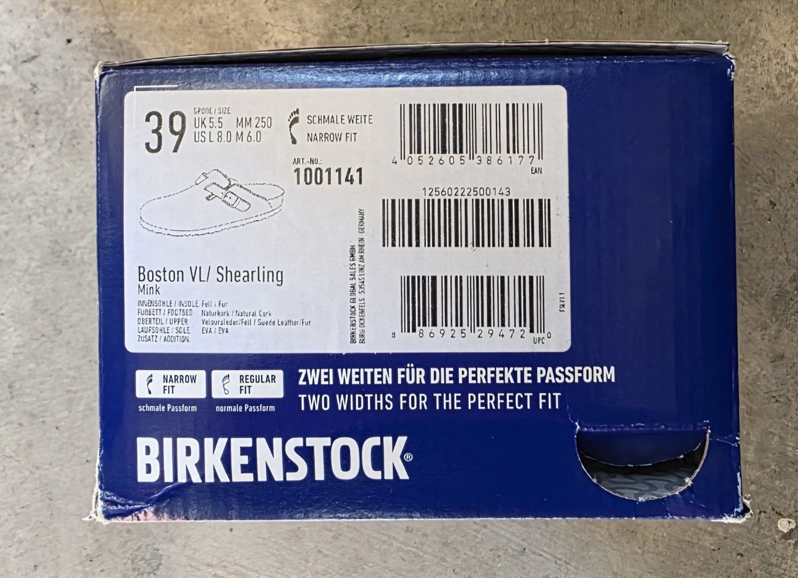 Birkenstock Boston Shearling Leather Suede Mink Color Narrow