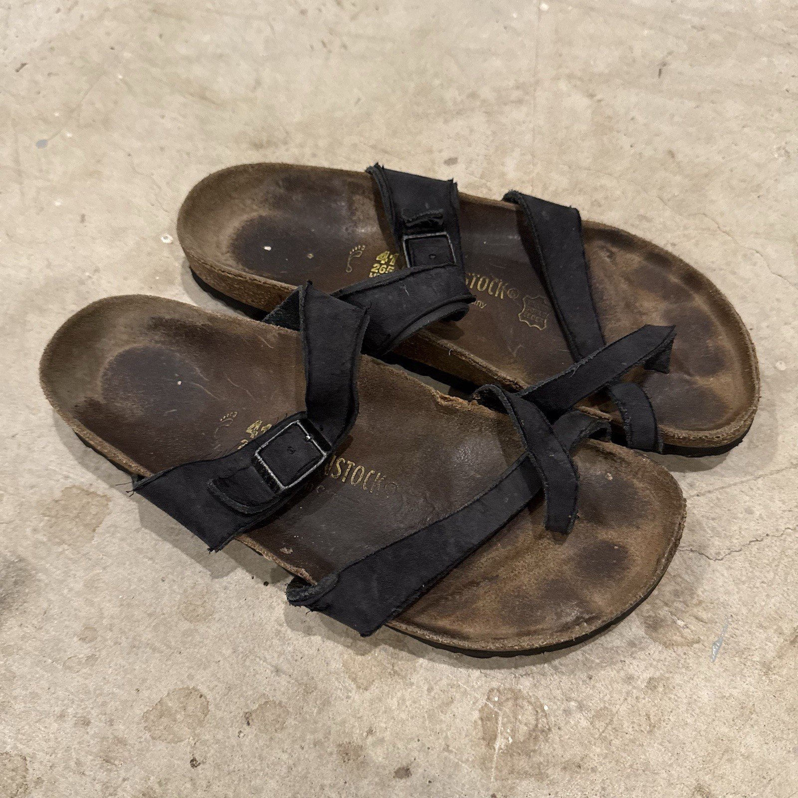 Birkenstock Mayari Sandals Womens EU 41 US 10 Regular Black Birko Flor Slide