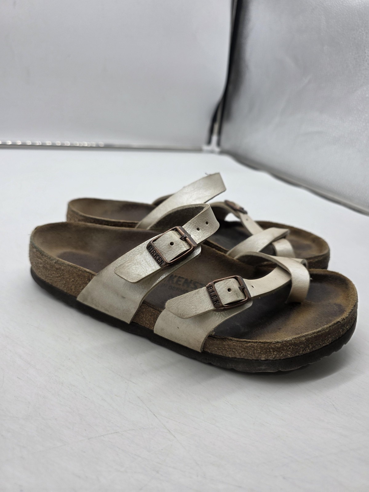 Birkenstock Mayari Shoes Womens Size 36 5 Sandals Pearl White Strappy Germany