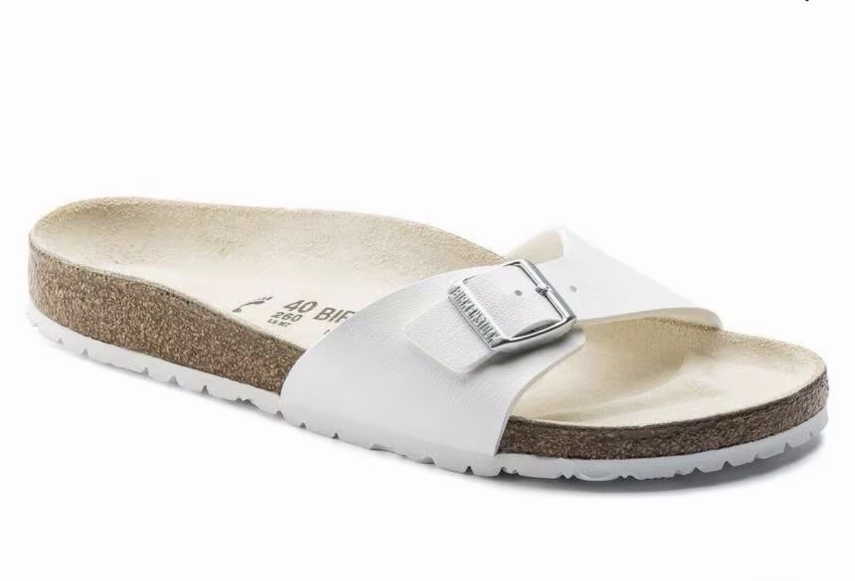 NIB Birkenstock Madrid Mules White Sandals Slides Shoes Size EU 39 Women 8