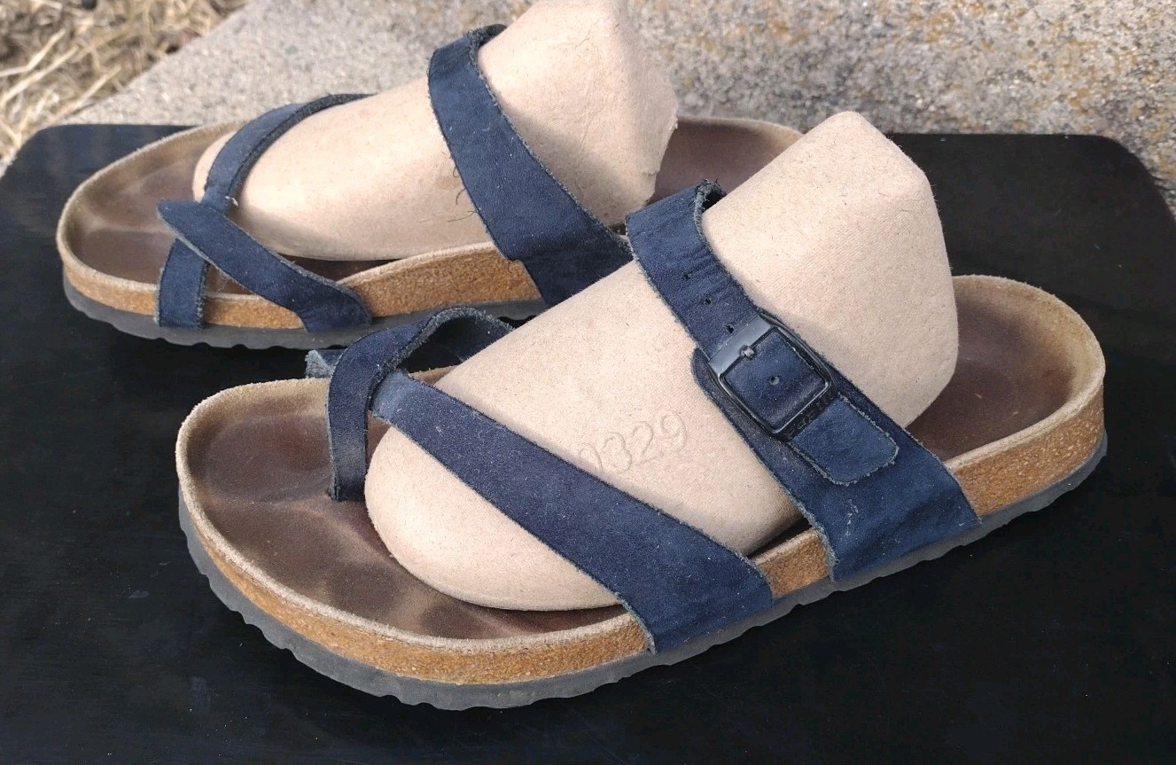BIRKENSTOCK Papillio Size 39 (USW 8 – 8.5) Navy Blue Suede Sandals Slip On