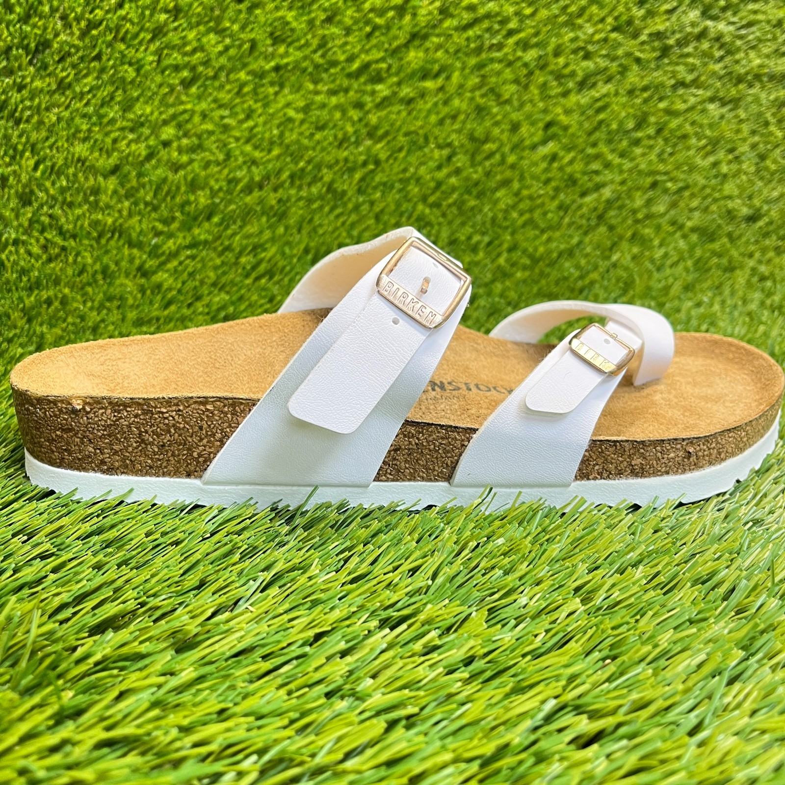 Birkenstock Mayari Birko-Flor Mens Size 8 Womens 10 White Beach Outdoor Sandals