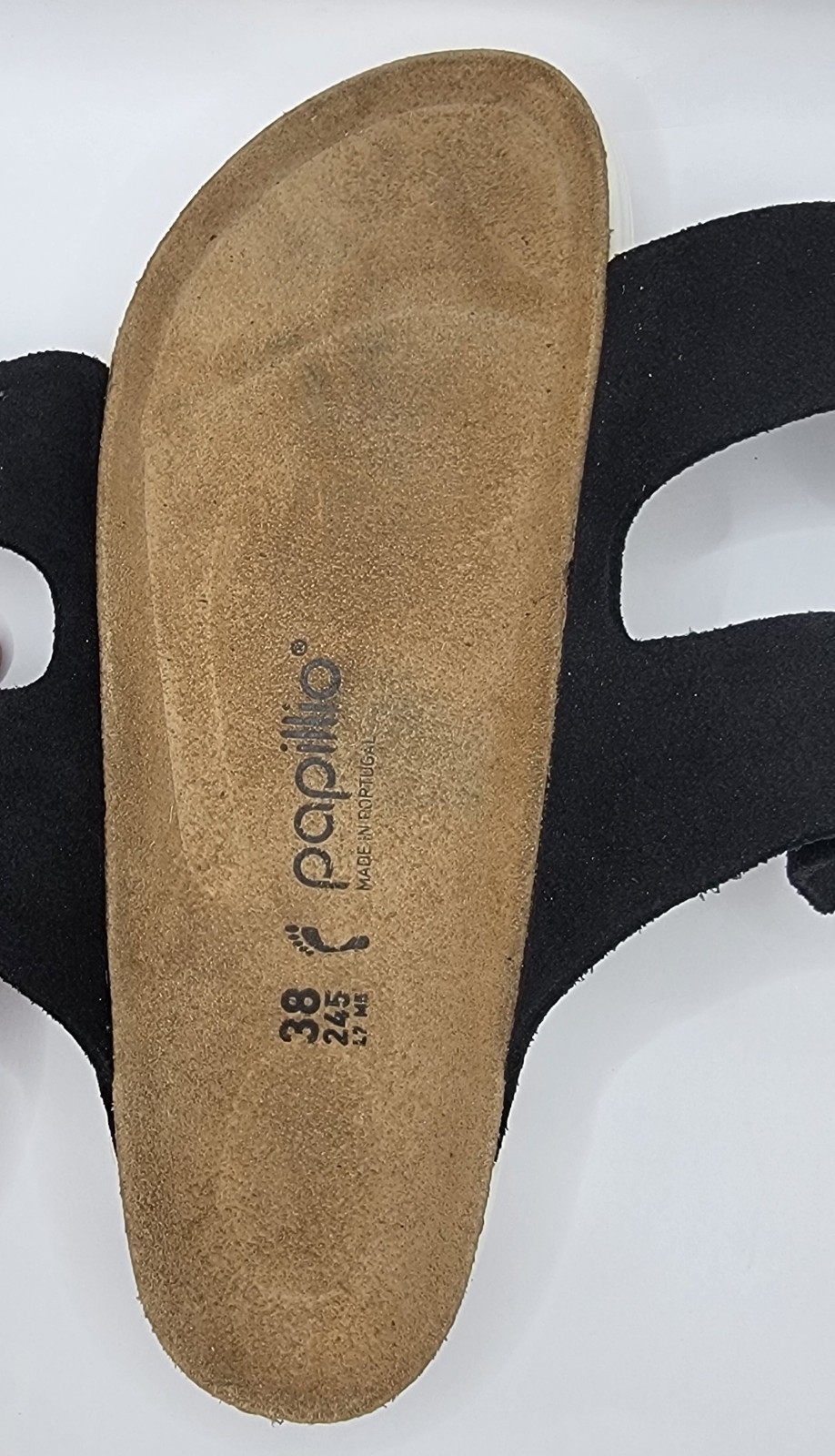 Birkenstock/papillio Arizona Pap Chunky Leather Suede Black Color Narrow