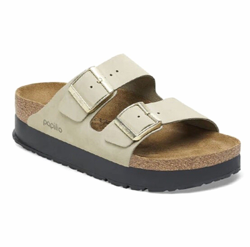 Birkenstock Papillio Arizona Flex Platform Sandal Womens 37 US 6-6.5 Eucalyptus