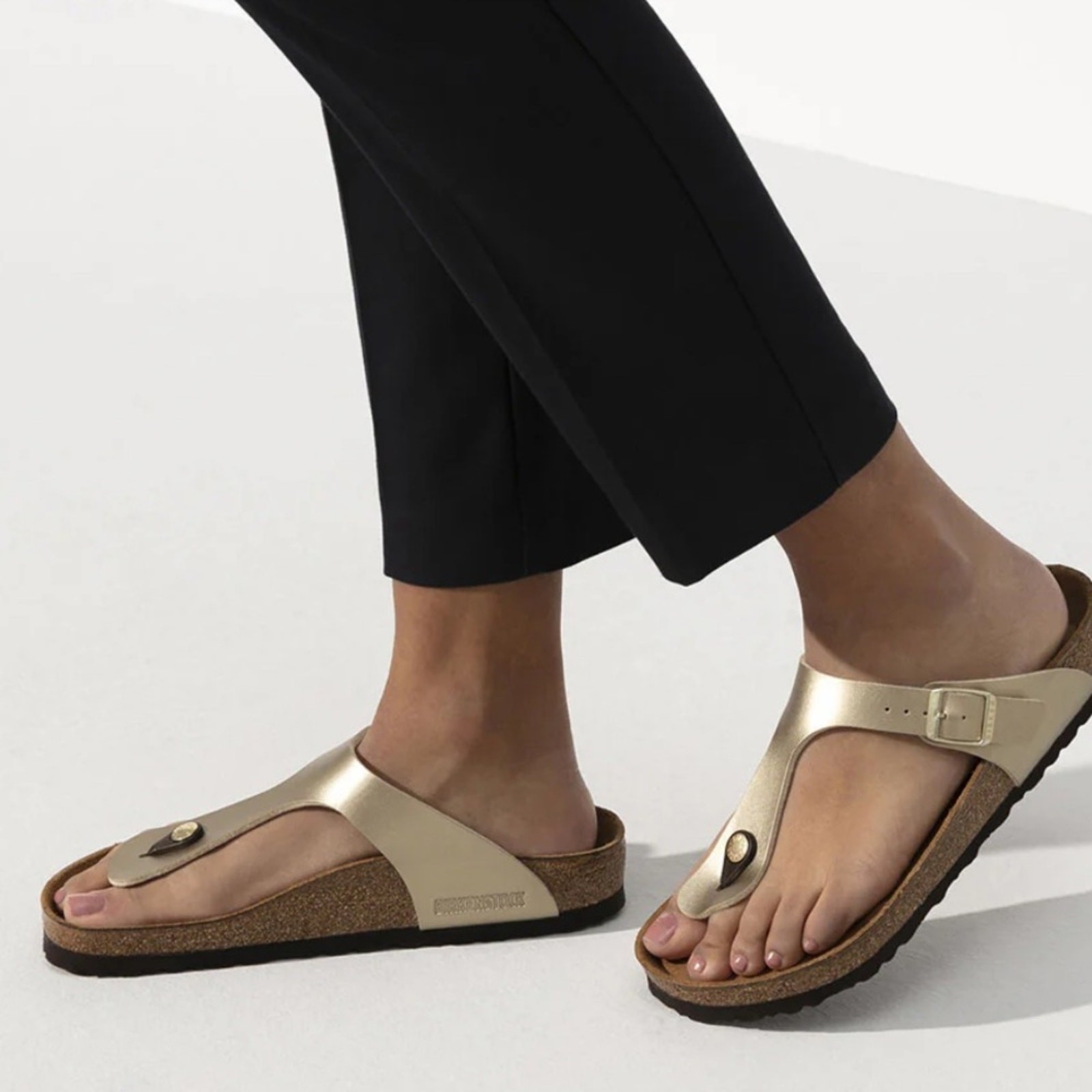 BIRKENSTOCK Gizeh Birko—Flor Sandal Color Graceful Pearl White Sz 38/7 Boho