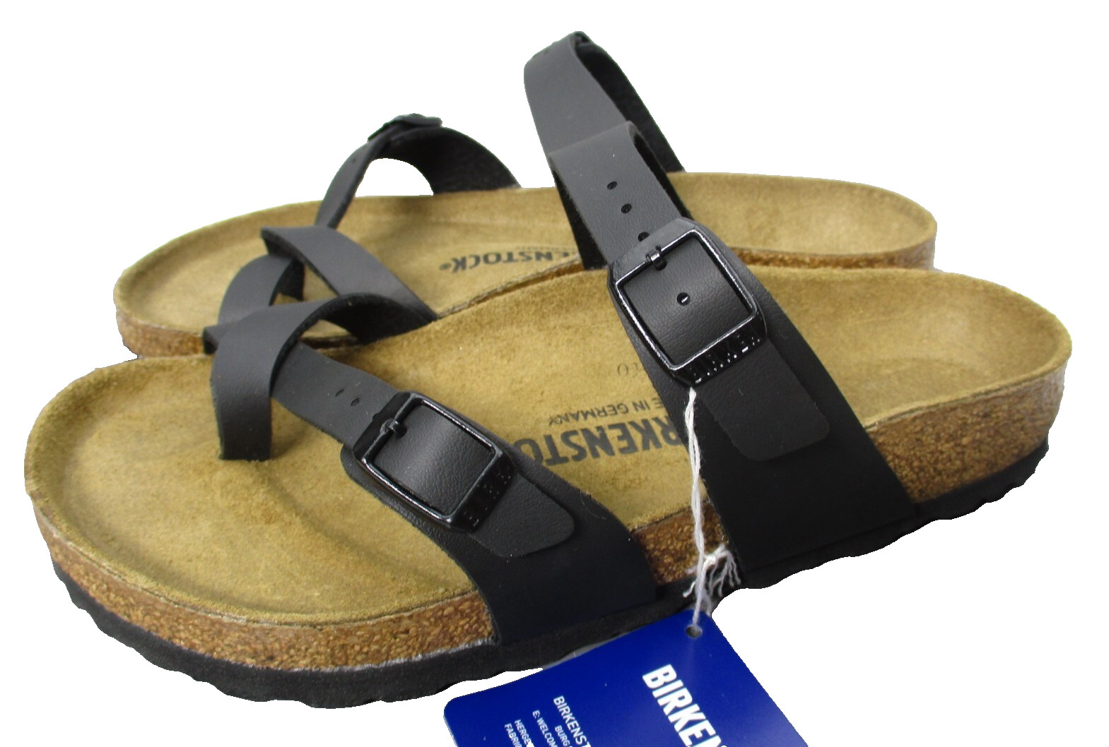Birkenstock Mayari Black Birko-Flor Sandals Womens Size 6 Regular