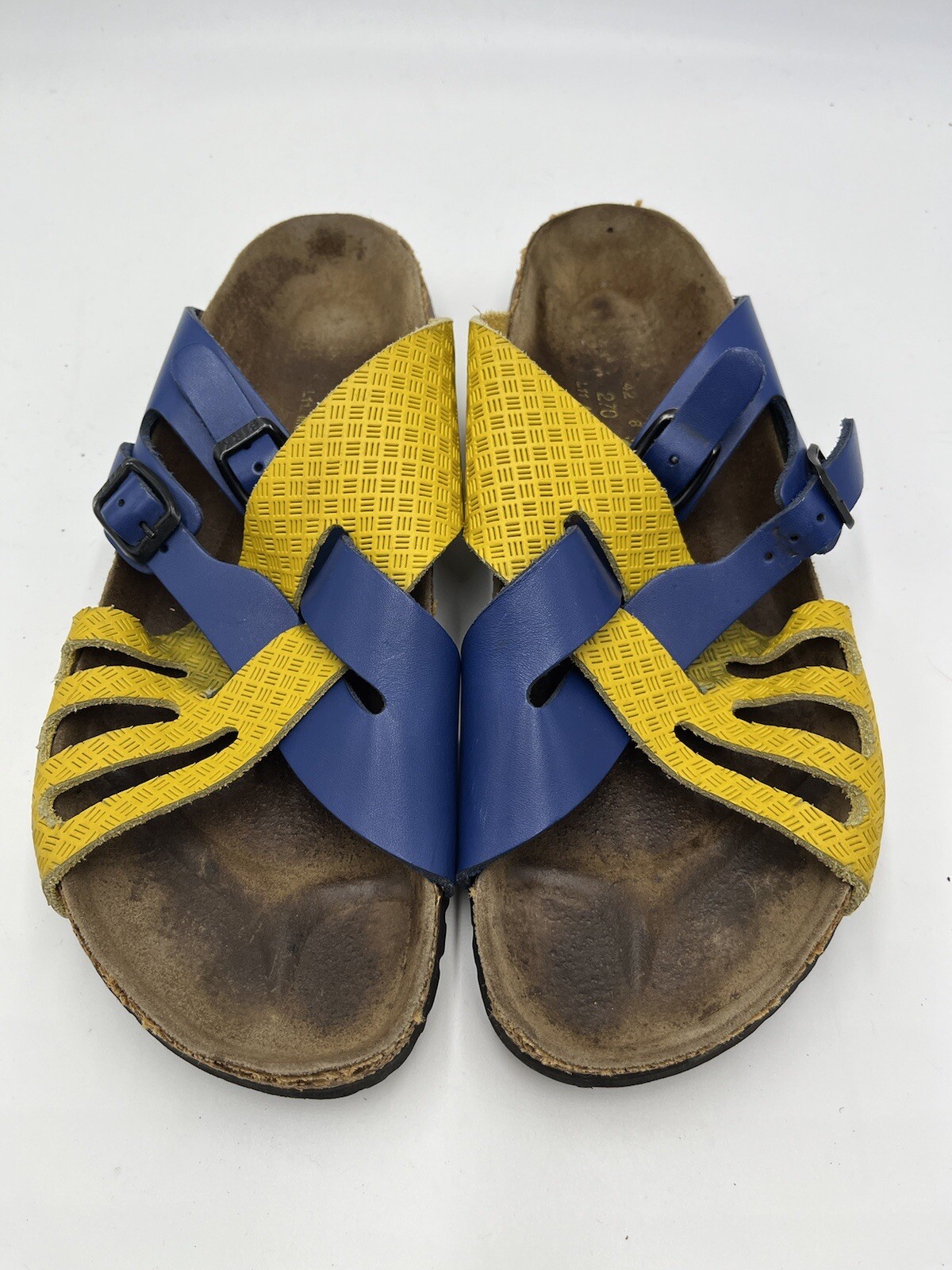 Birkenstock Papillio Womens Size 42/11 Sandals Yellow & Blue