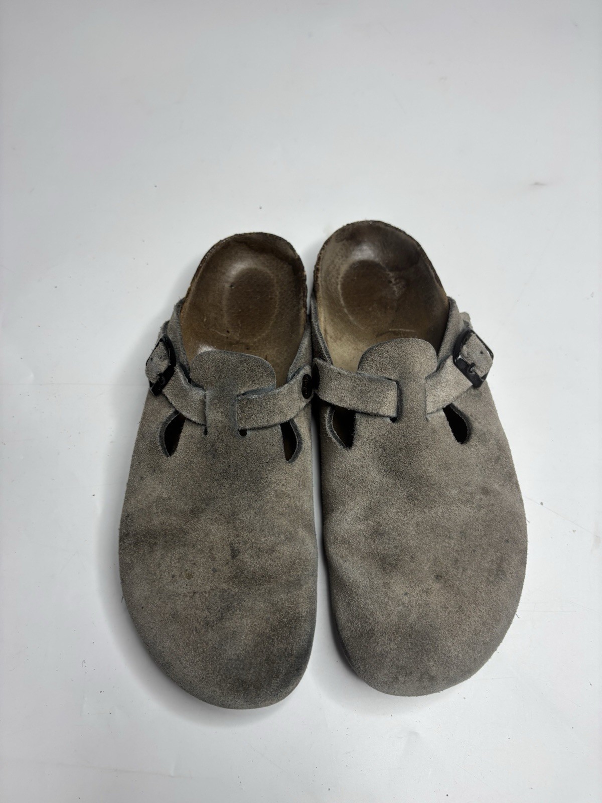 Birkenstock Boston Light Brown Tan Suede Slip On Clogs EU 39 W 8.5 M 6.5