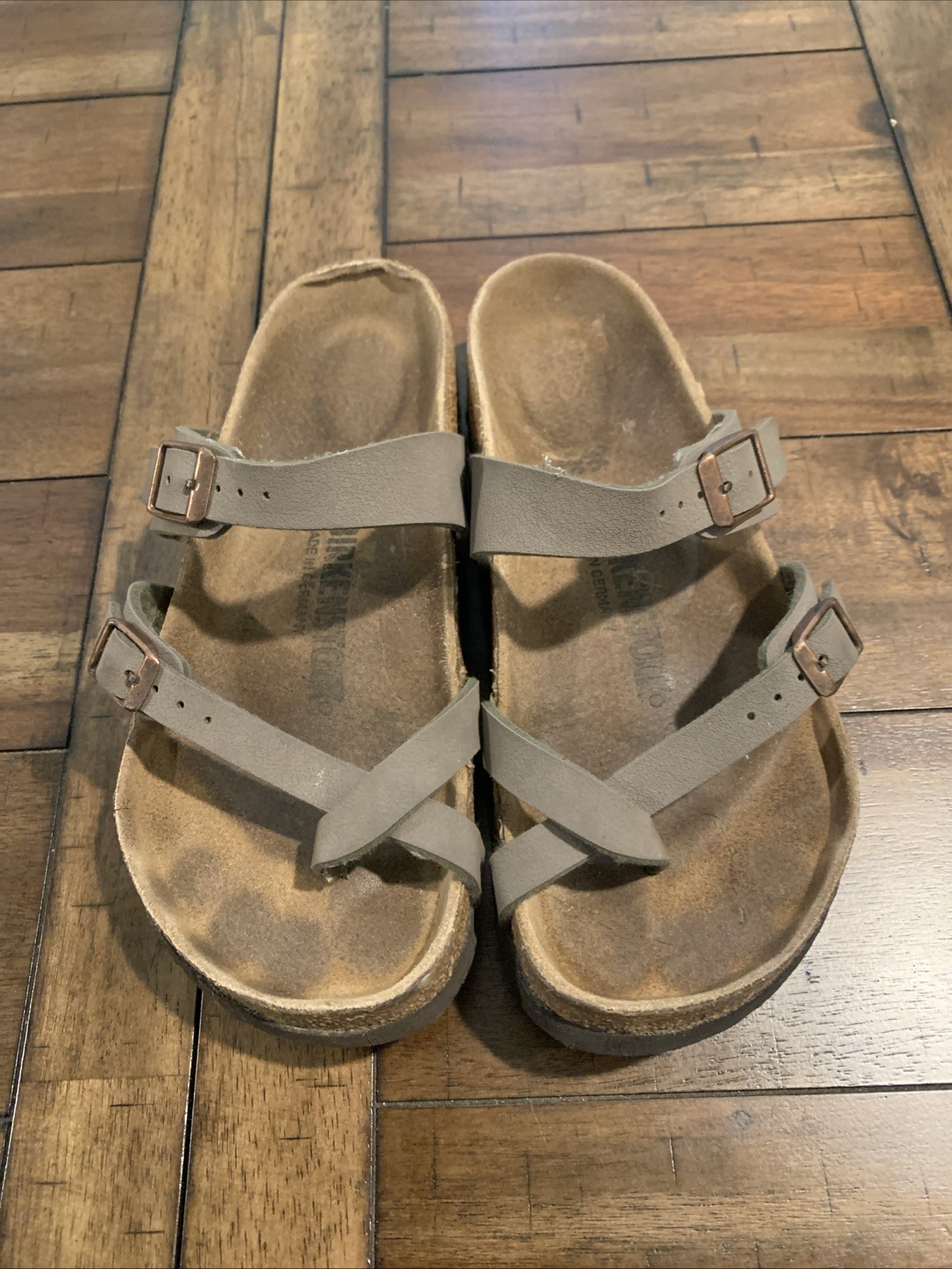 Birkenstock Mayari Birkibuc Upper Mocha Toe Loop Women’s Size EU 36 USA 8-8.5