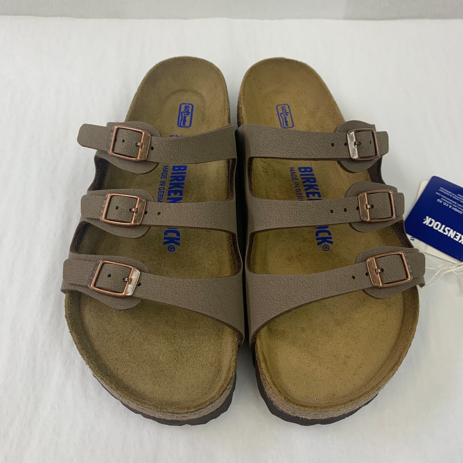 Birkenstock New w/o Box Florida Mocha Birkibuc Soft Footbed Regular Select Size