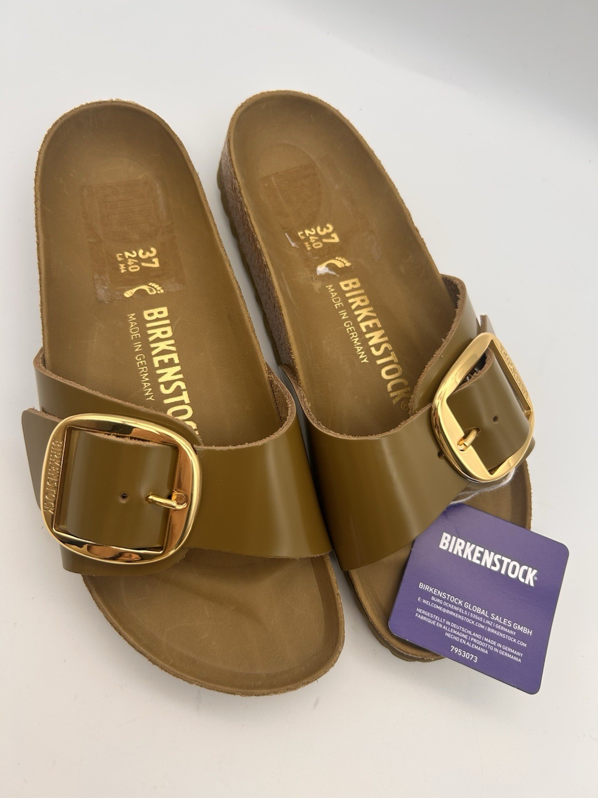 New w/o Box Birkenstock Madrid Big Buckle Drk Olive Green 37 Exquisite Narrow