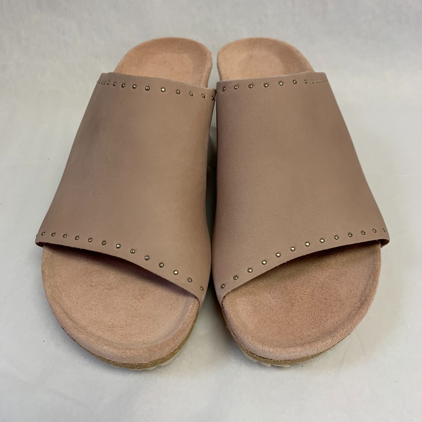 Birkenstock New with Box Papillio Namica Crystal Rose Rivets Nubuck Leather Nar