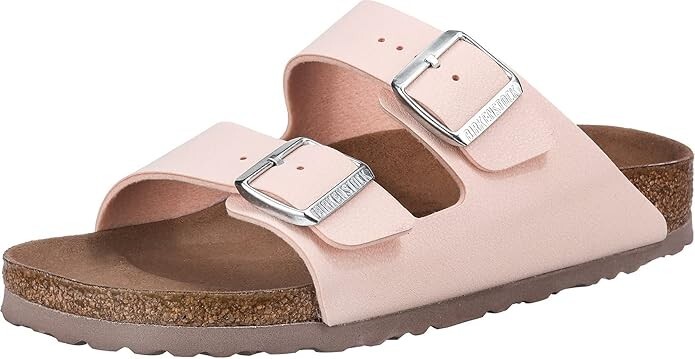 Birkenstock Arizona Narrow Fit Birko Flor Vegan Light Rose 1019635 US M 4 W 6