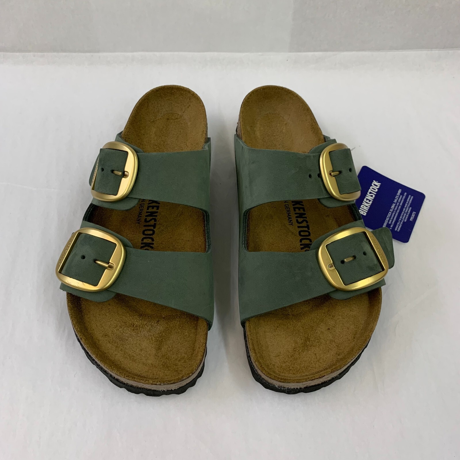 Birkenstock New w/ Box Arizona Big Buckle Thyme Nubuck Leather Reg Select Size