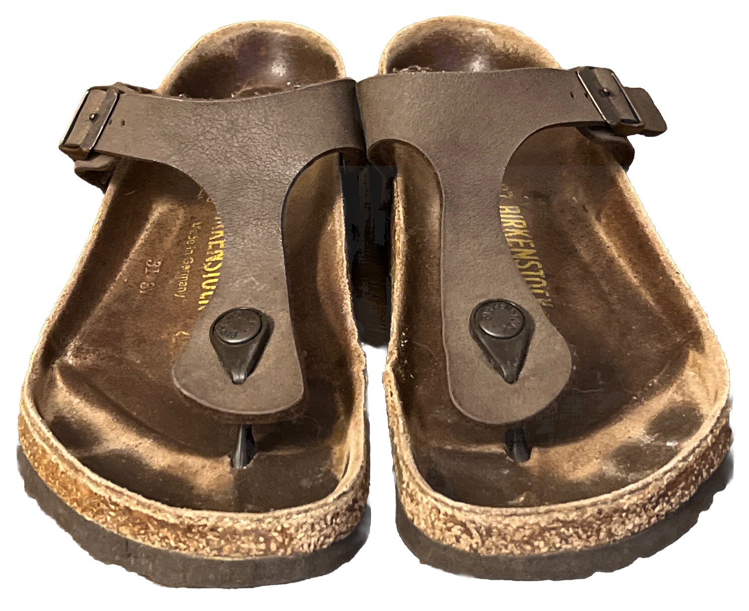 Birkenstock Gizeh Brown Leather 240 Thong Sandals Women’s Size 37 – US 6