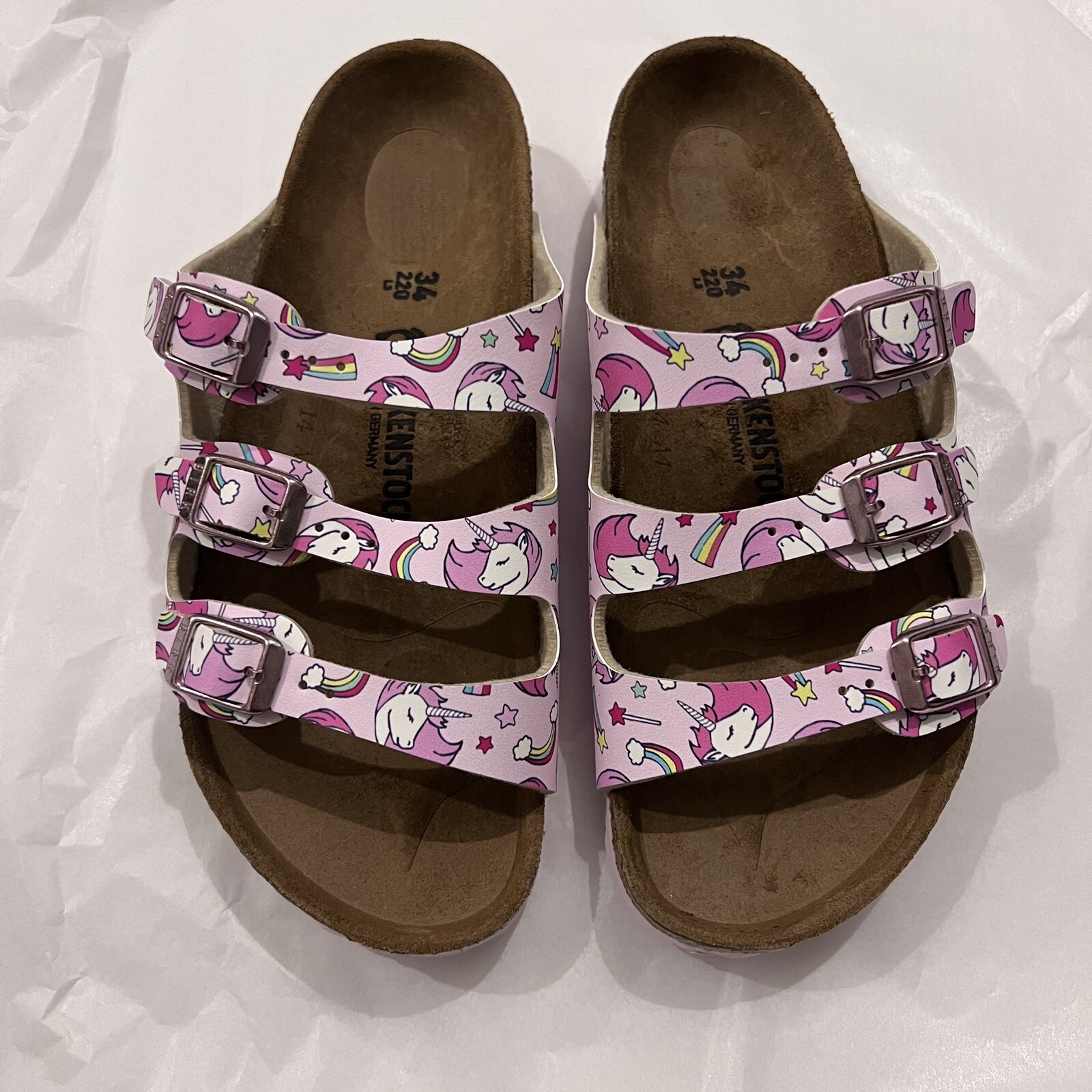 Birkenstock Florida Birko Flor Unicorn Pink Sandals Kids