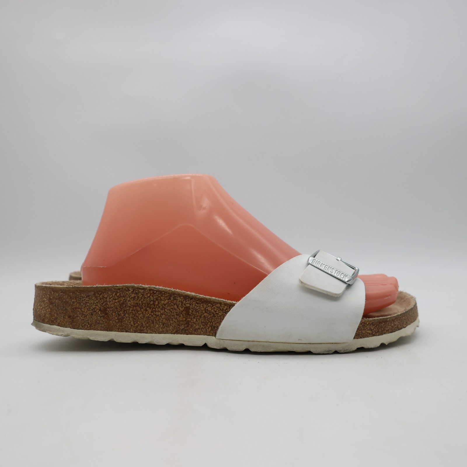 Birkenstock Madrid Women’s EU 39 US 8 White Birko-Flor Slide Sandals